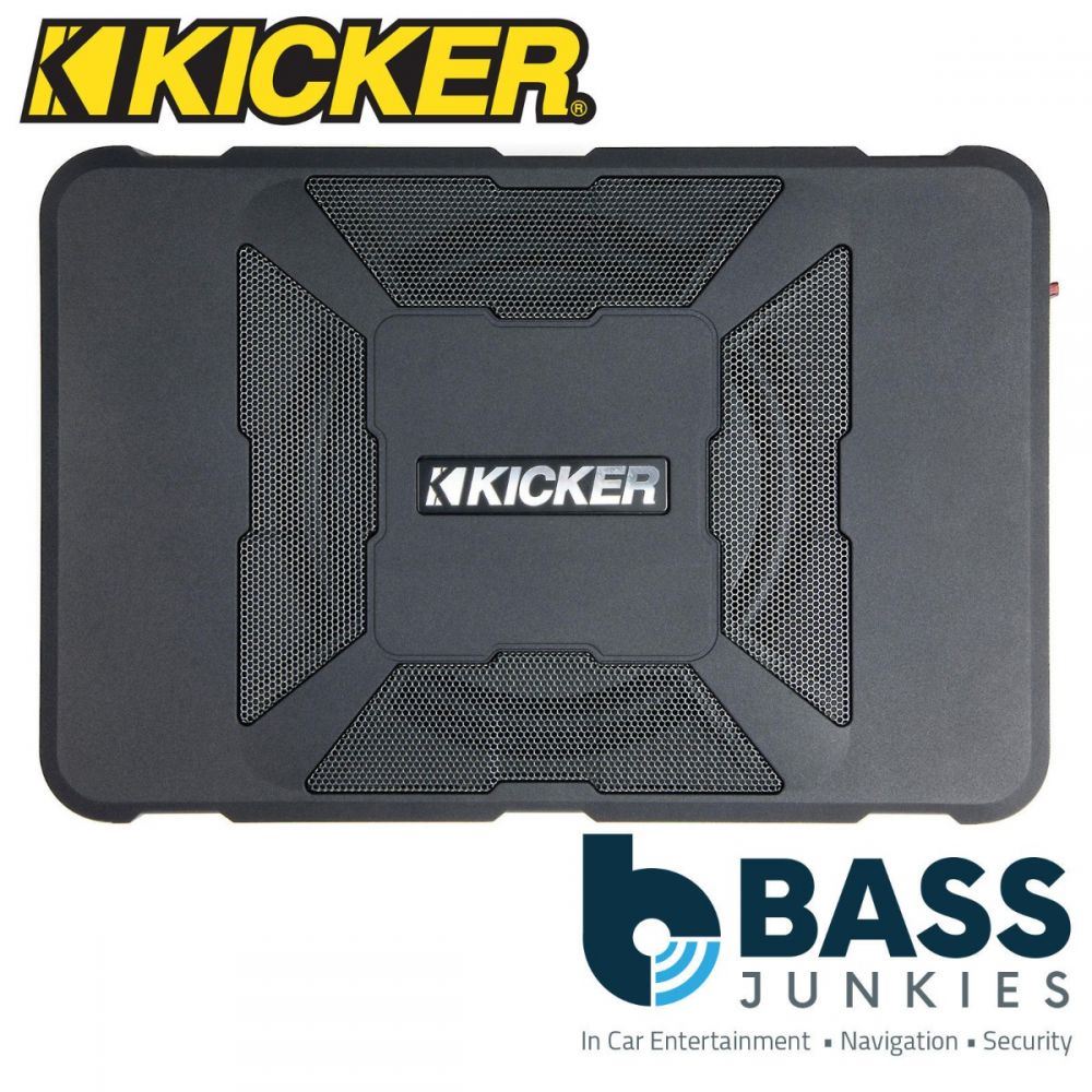 Kicker HS8 - HS 8" 150 Watts RMS Space Saver Underseat Compact Powered Car Bass Enclosure