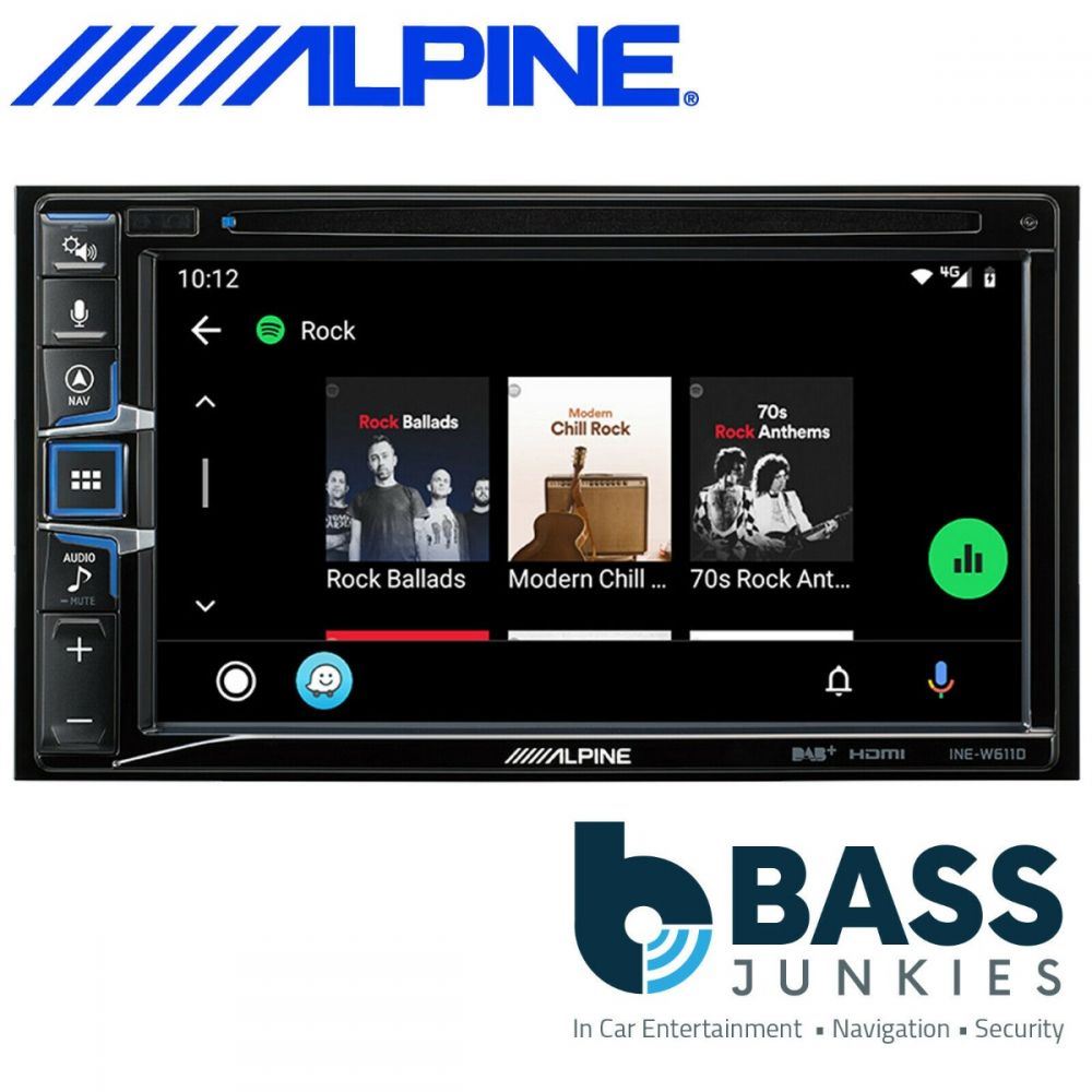 Alpine INE-W611D - 7" Touchscreen Sat Nav Bluetooth DAB+ CD MP3 DVD Apple Carplay Android Auto WAZE Spotify Car Stereo Player