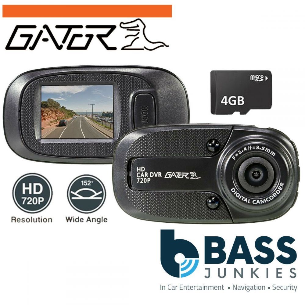 Gator GDVR190 - 4GB 720P High Definition 120 Degree Wide Angle 30FPS Car Dash Cam Camera