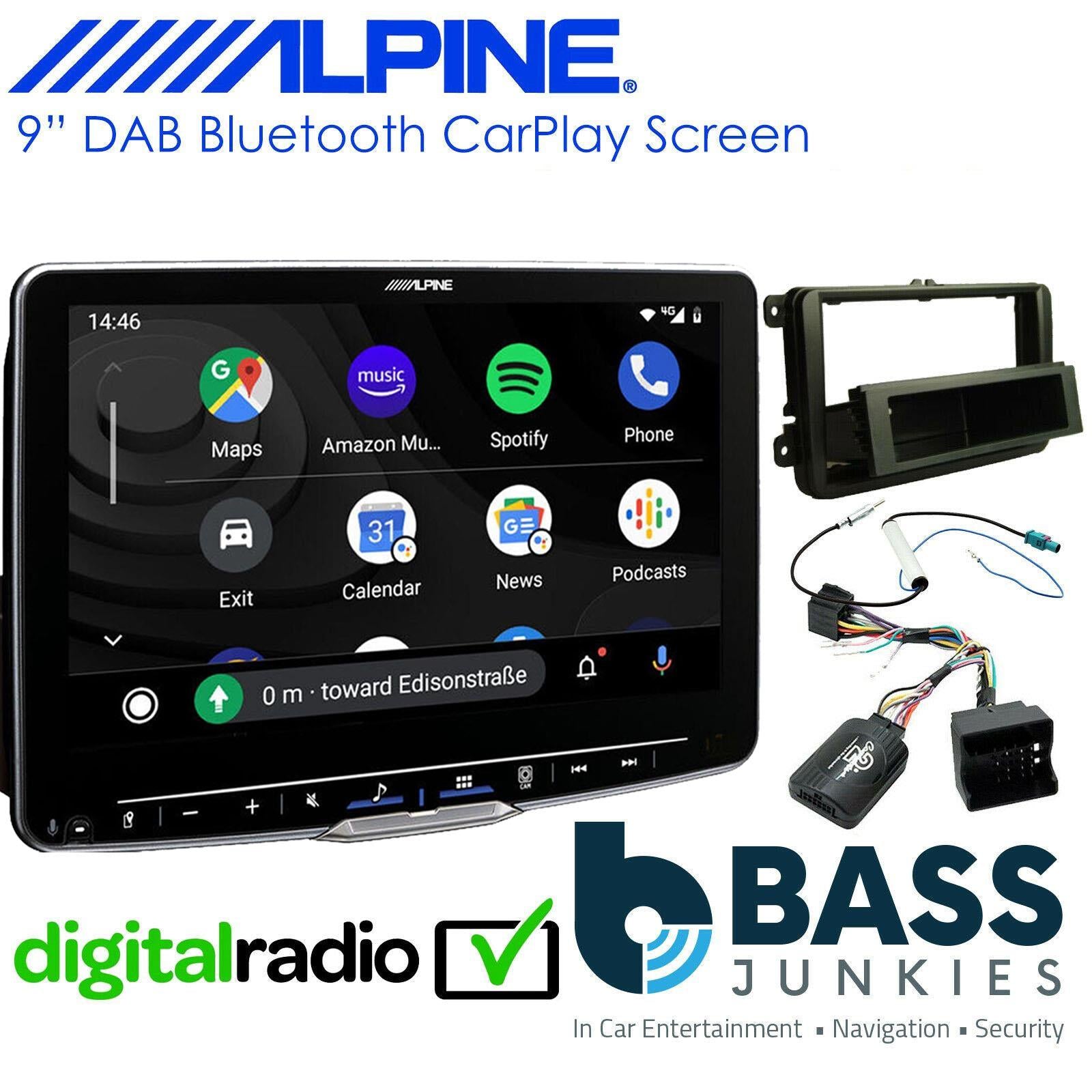VW T6 2015 On Alpine 9” Touchscreen DAB Bluetooth CarPlay Android Car Stereo