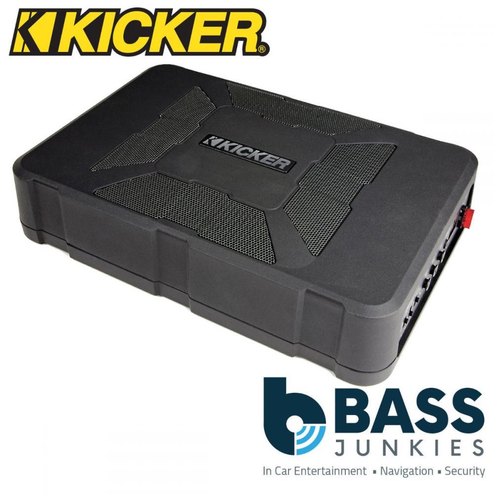 Kicker HS8 - HS 8" 150 Watts RMS Space Saver Underseat Compact Powered Car Bass Enclosure