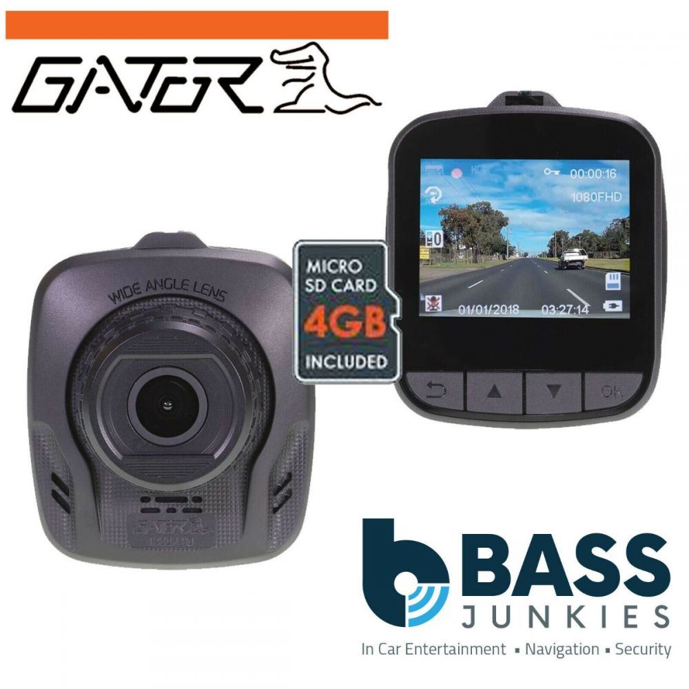 Gator GHDVR351 - 4GB 1080P High Definition 24FPS 110 Degree Wide Angle Car Dash Cam Camera