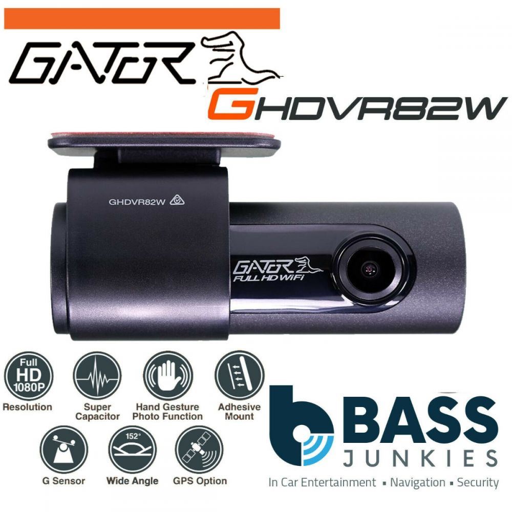 Gator GHDVR82W - 8GB 1080P High Definition 30FPS 152 Degree Wide Angle Car Dash Cam Camera