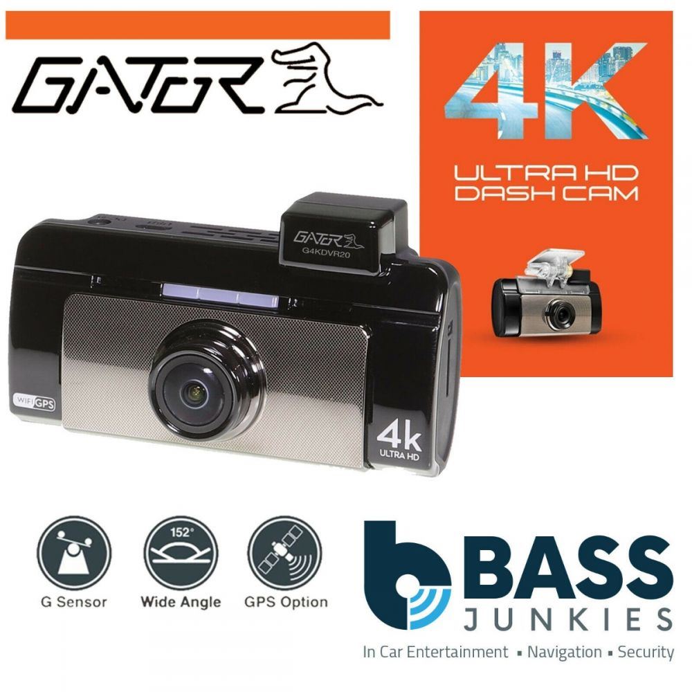 Gator G4KDVR20 - 4K 2160P HD Wi-Fi GPS 2.7" LCD Wide Angle 16GB Car Dash Cam Camera