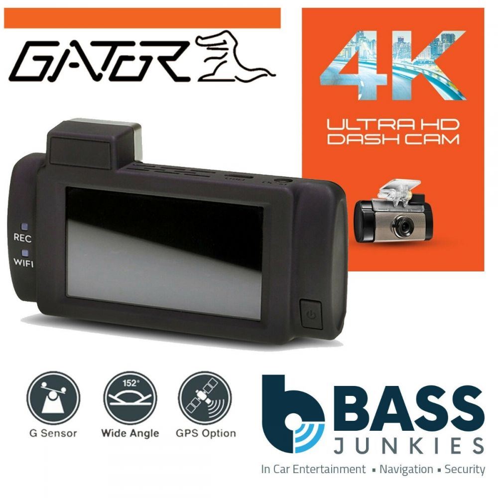 Gator G4KDVR20 - 4K 2160P HD Wi-Fi GPS 2.7" LCD Wide Angle 16GB Car Dash Cam Camera