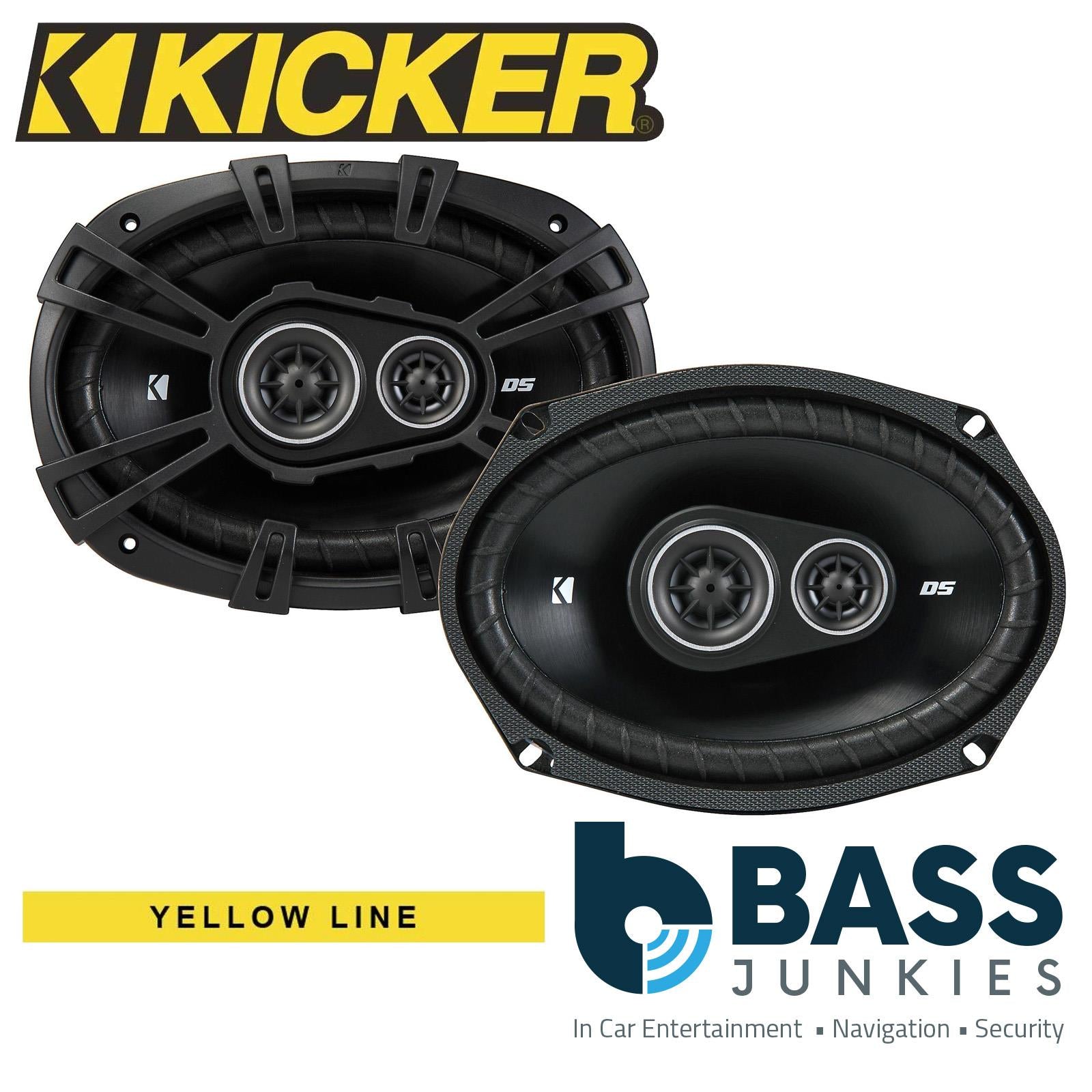 Kicker DSC69304 - 6 x 9" 160 x 230mm 360 Watts 3 Way Rear Triaxial Car Speakers