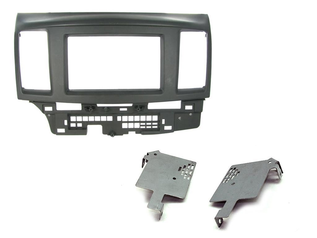 Grundig 6.8" Apple Android Double Din Stereo Fitting Kit + Steering Wheel Stalk Controls to fit Mitsubishi Lancer 2008-10