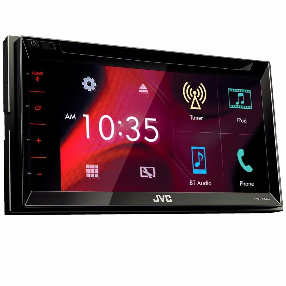 JVC KW-V330BT - 6.8" DVD Bluetooth CD MP3 Front USB Touchscreen App Link, AM/FM Tuner, iPod iPhone Android Control Car Stereo