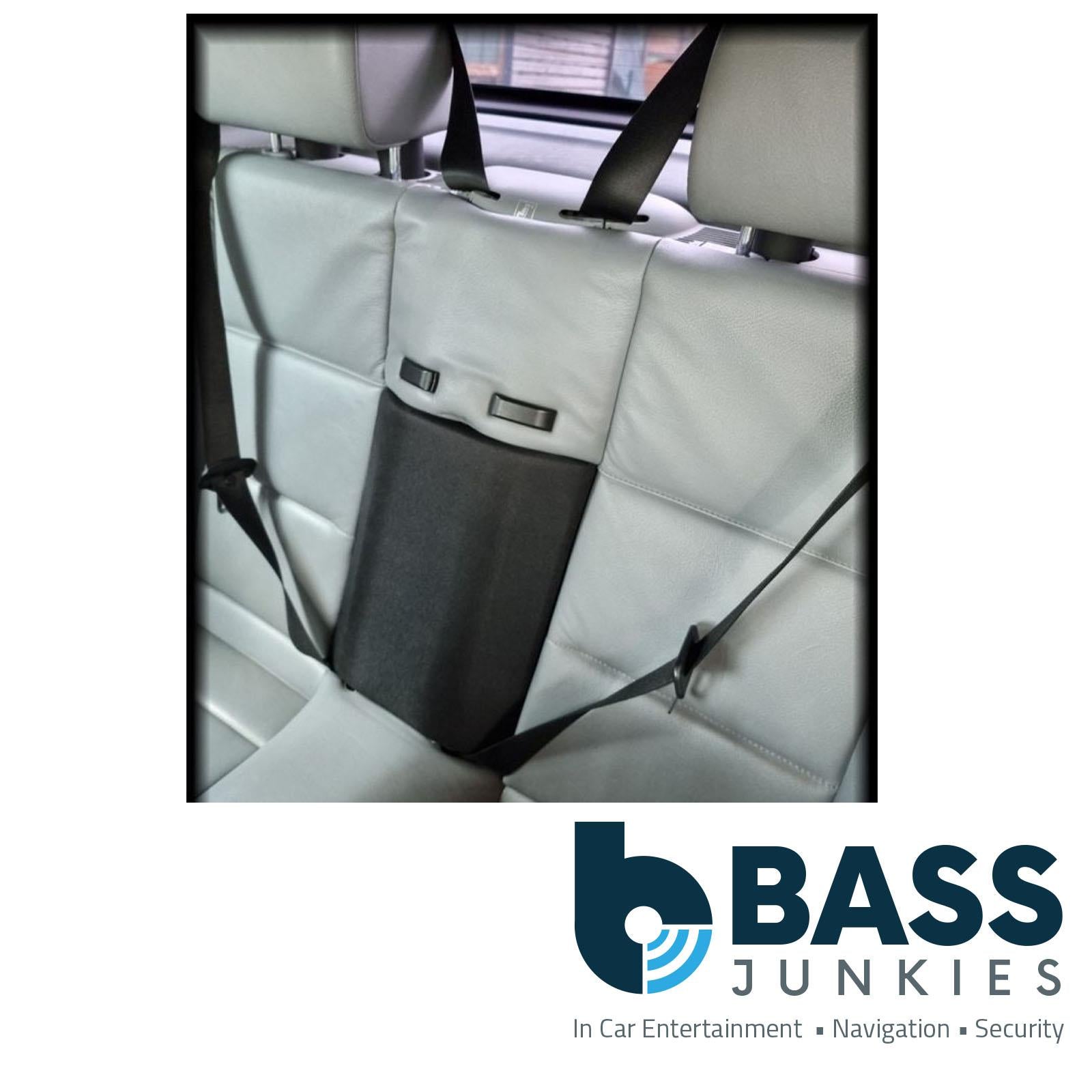 BMW E46 Convertible 98-06 Rear Seat 8" Car Subwoofer Custom Bass Box With Centre Arm Rest Grill
