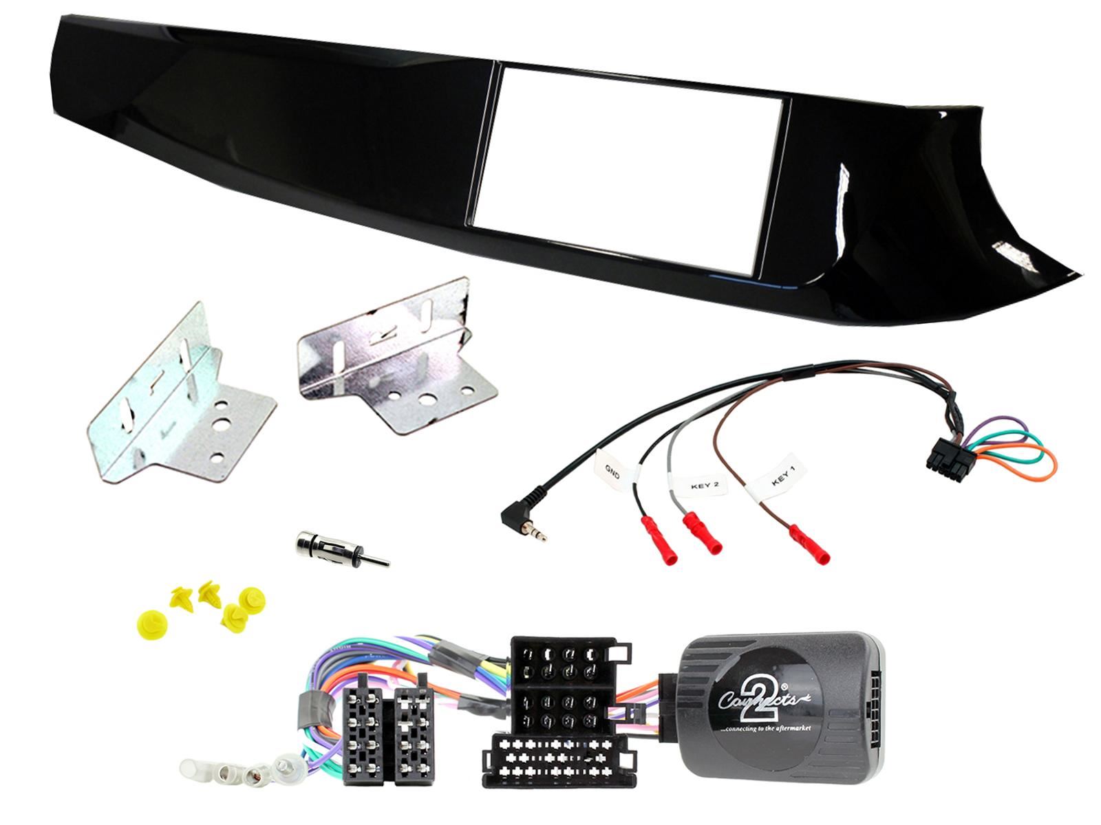 Grundig 6.8" Apple Android Double Din Stereo Fitting Kit + Steering Wheel Stalk Controls to fit Alfa Romeo Giulietta 10-14