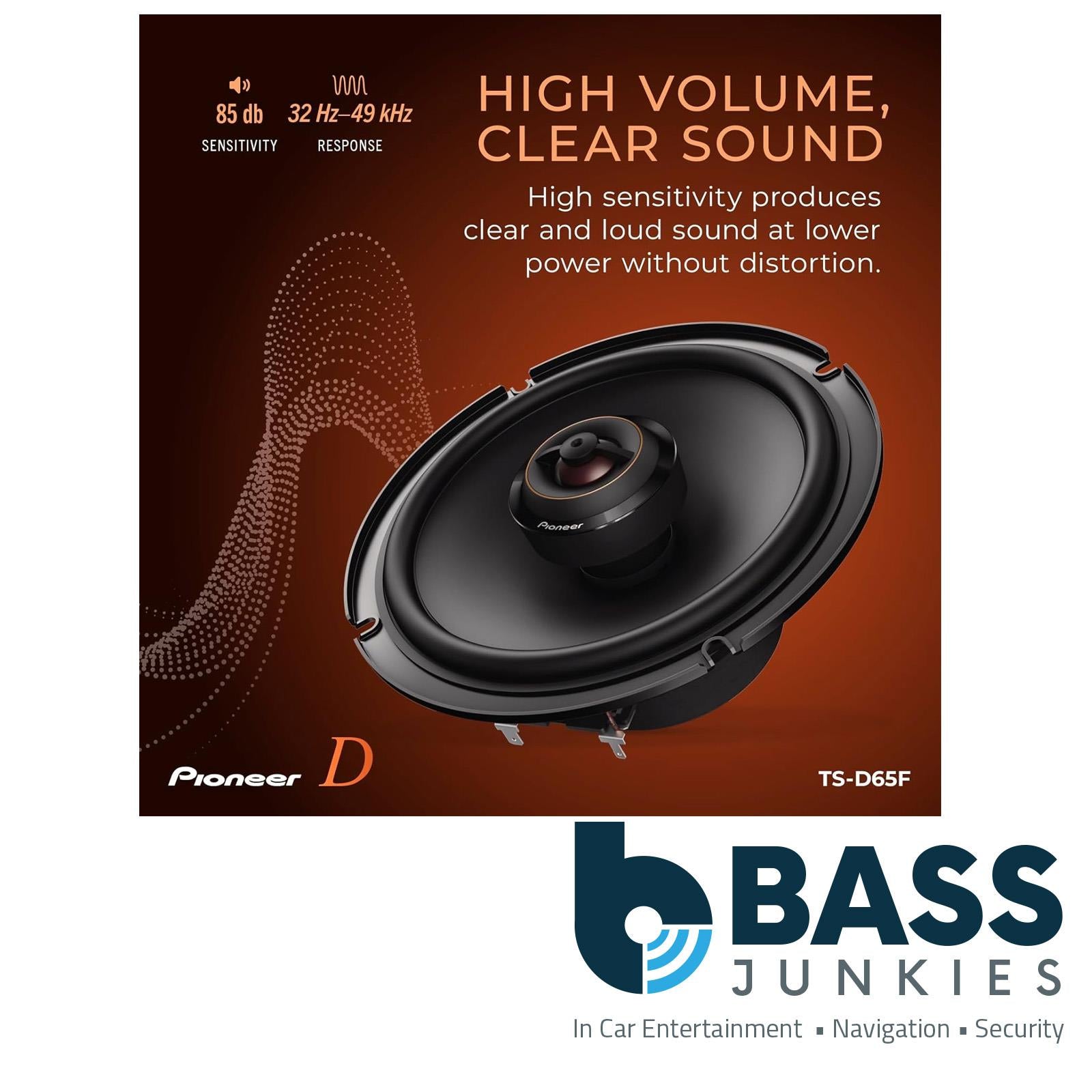 Pioneer TS-D69F - 660 Watts a Pair 2-Way 6"x9" Coaxial Shelf Car Van Speakers