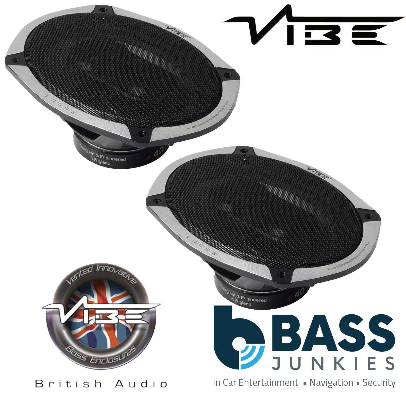 Vibe PULSE 69 3 Way 600 Watts a Pair 6x9" Car Van Truck Parcel Shelf Speakers