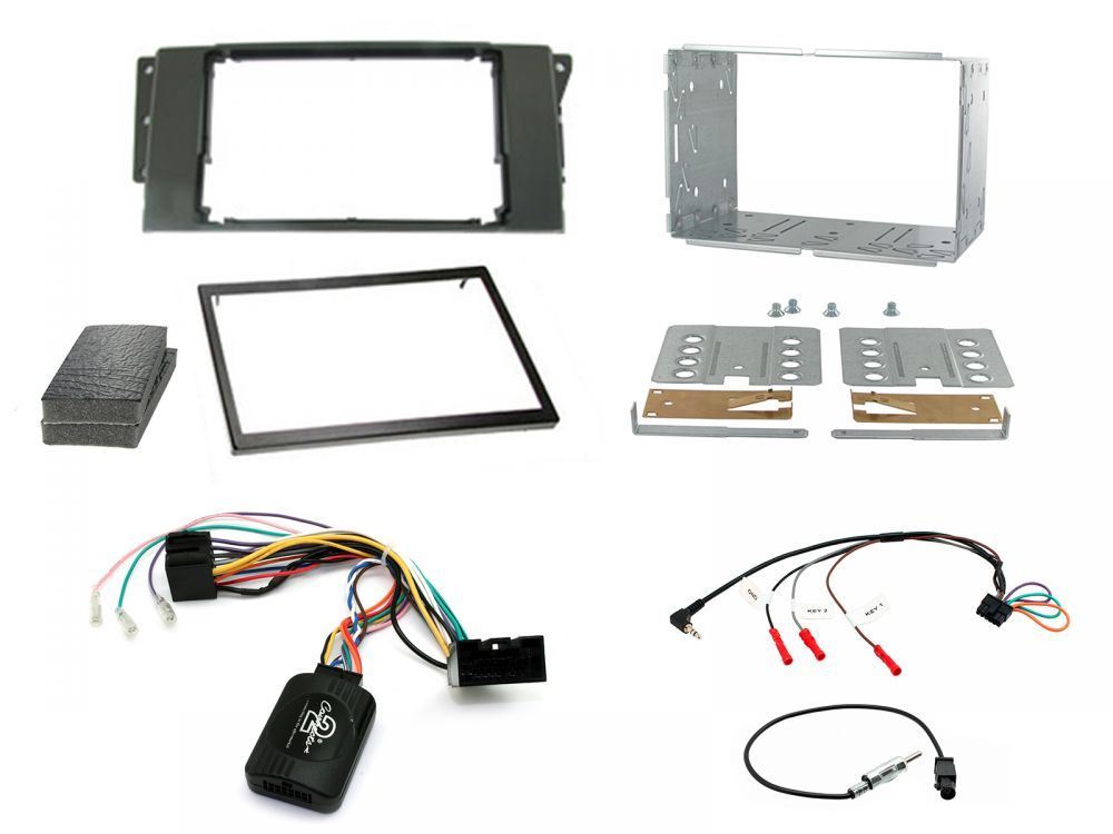 Connects2 CTKLR03 - Land Rover Freelander 2006 - 2014 Double Din Fascia & Steering Wheel Interface Installation Kit
