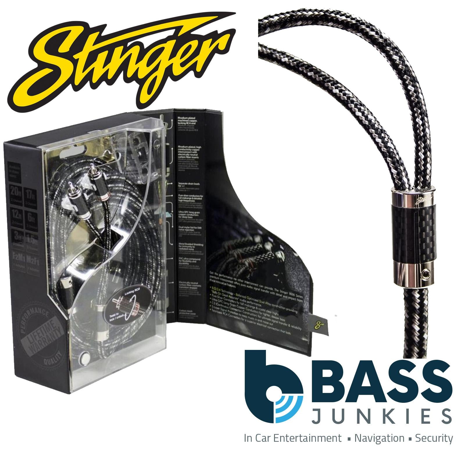 Stinger SI9220 9000 Series 6.10 Metre 20Ft 2 Channel Premium RCA