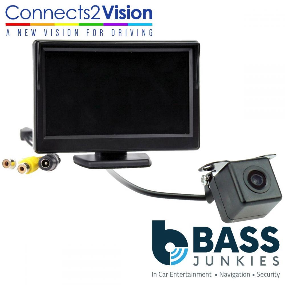 Connects2 CAM-12 Universal Car Van Rear Colour Reverse Camera & 5" Dash Mount Screen Kit
