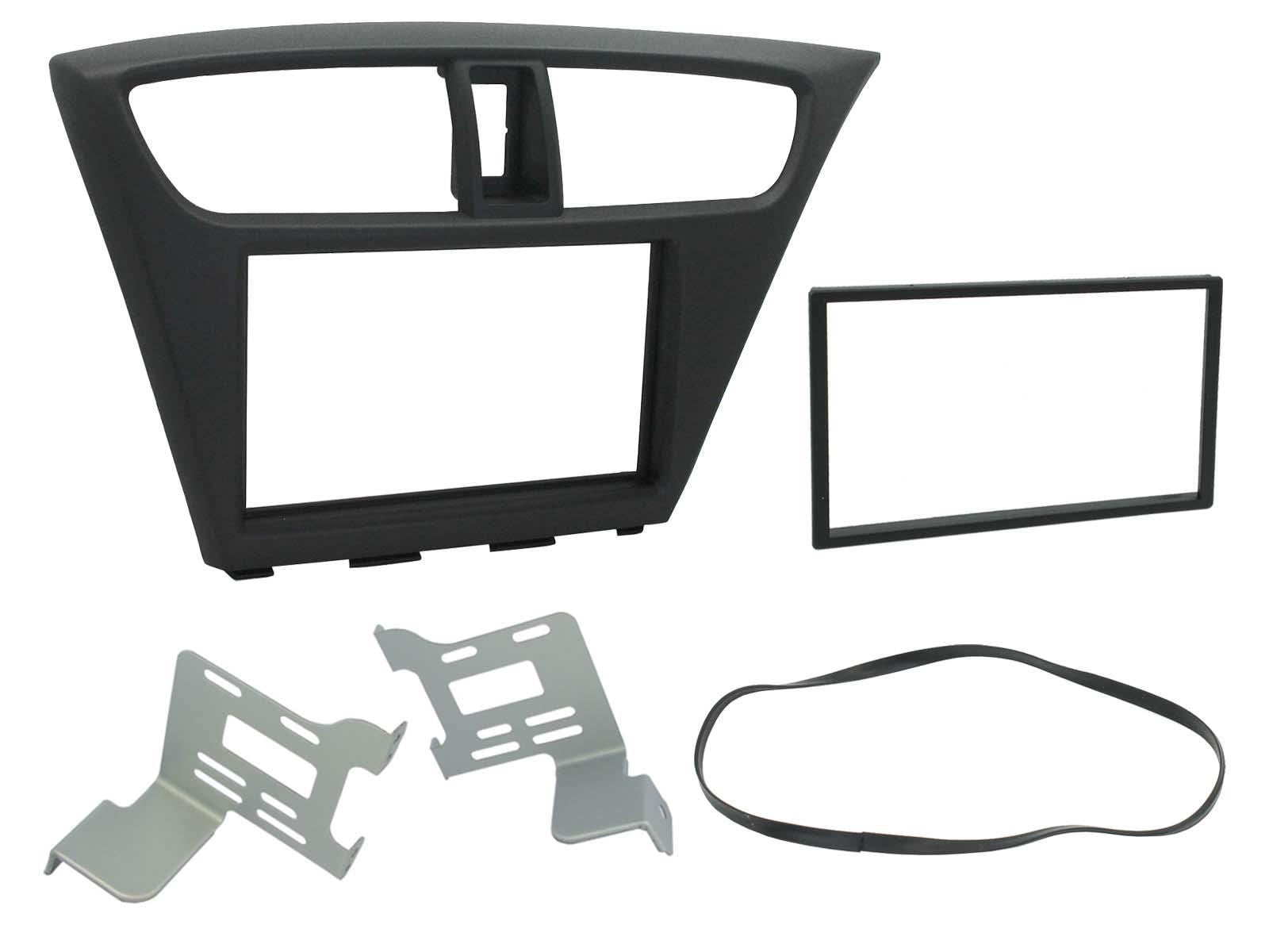 Connects 2 CTKHD06 - Honda Civic 2012 - 2015 Double Din Facia & Steering wheel Interface Fitting Installation Kit (Black Facia Panel)