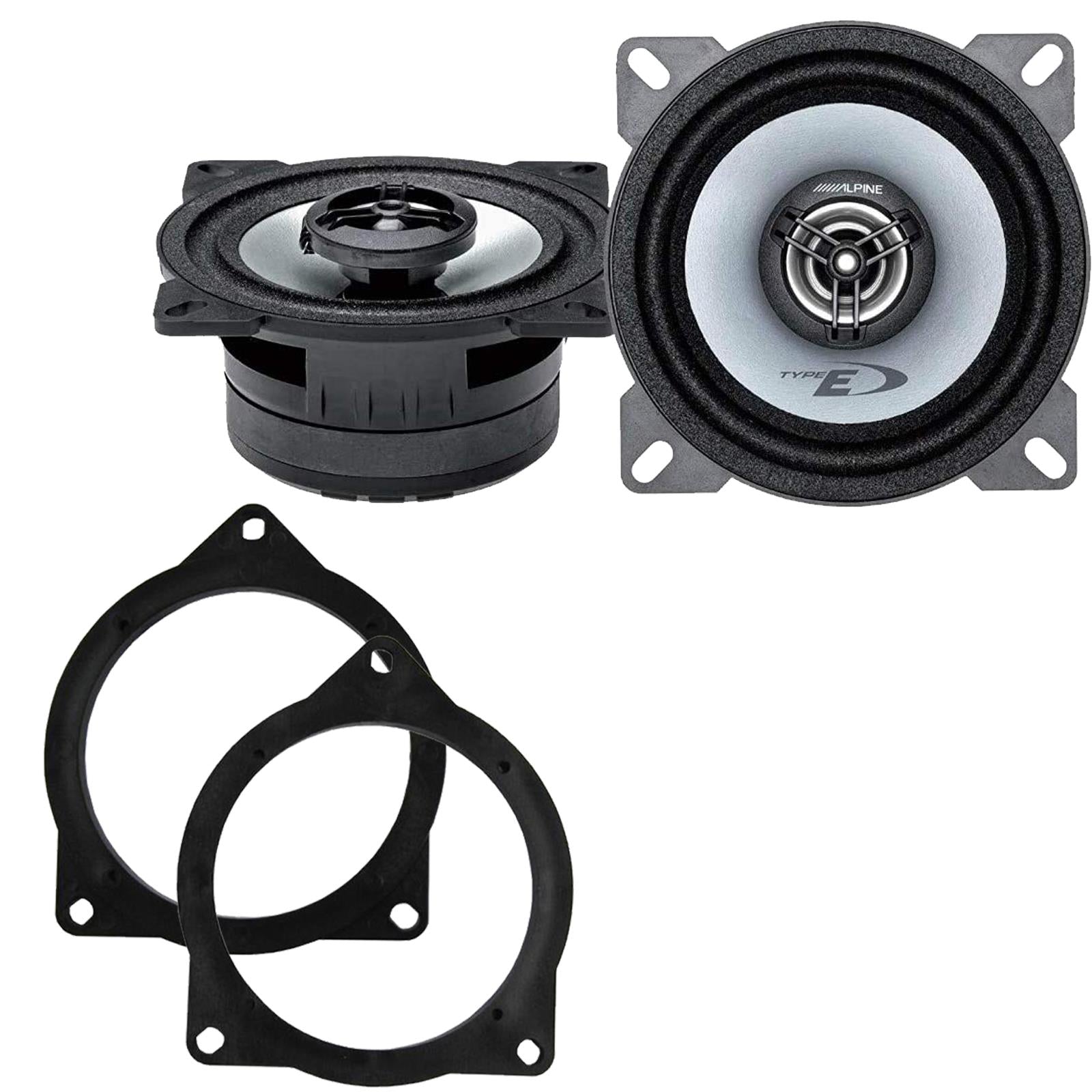 Alpine SXE-1025S 100mm/10cm/4" 2-Way Coaxial Car speakers (Per Pair Max 360|50 watts RMS) Fits BMW 3-Series 2011-19 | 4-Series 13-20 | 5-Series 03-10