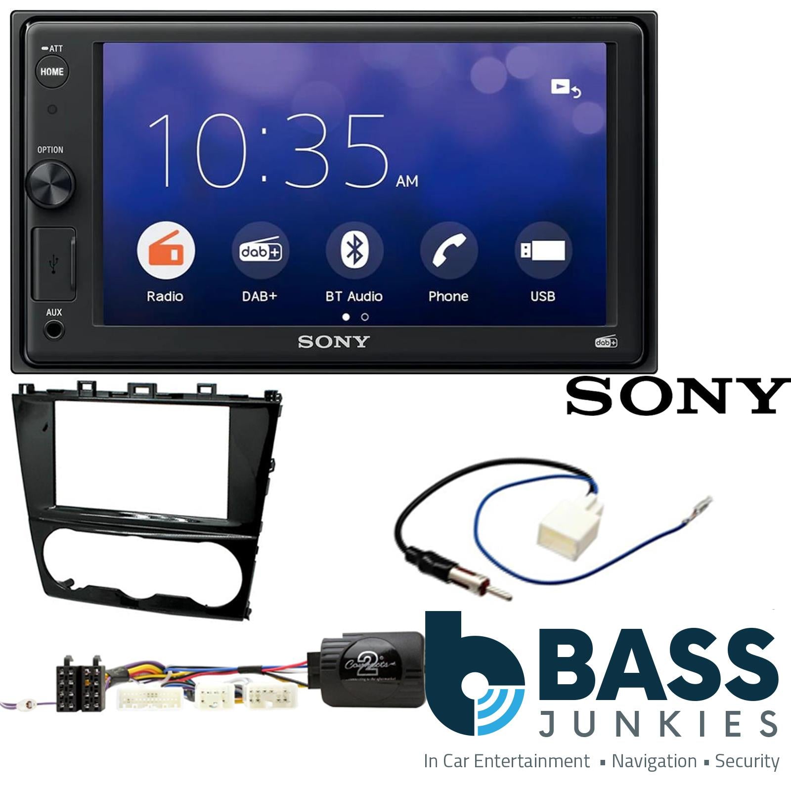 SONY XAV-1550D DAB+ Smart Bluetooth Car Radio + Stereo fitting kit + Steering Wheel Controls Loom for Subaru Forester 2013-2018 | Subaru Impreza 2011-2016 | Subaru XV	 2013-2018