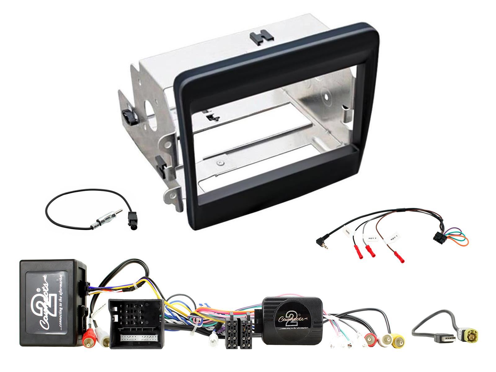 SONY 6.2" Screen Blutooth Double Din Stereo Fitting Kit + Steering Wheel Stalk Controls to fit Porsche 911 2011-16