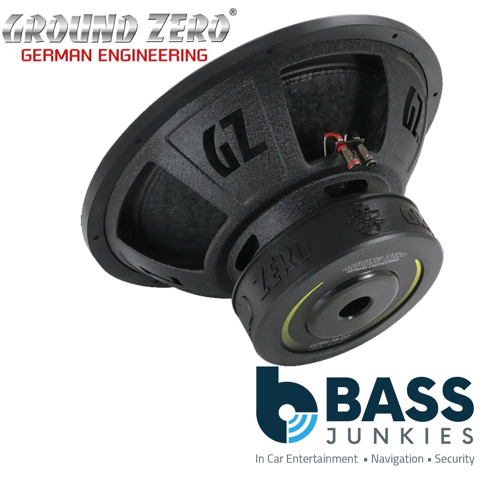 Ground Zero GZRW 30-D2 - 1200 Watts 12" Inch Dual 2 Ohm Car Subwoofer