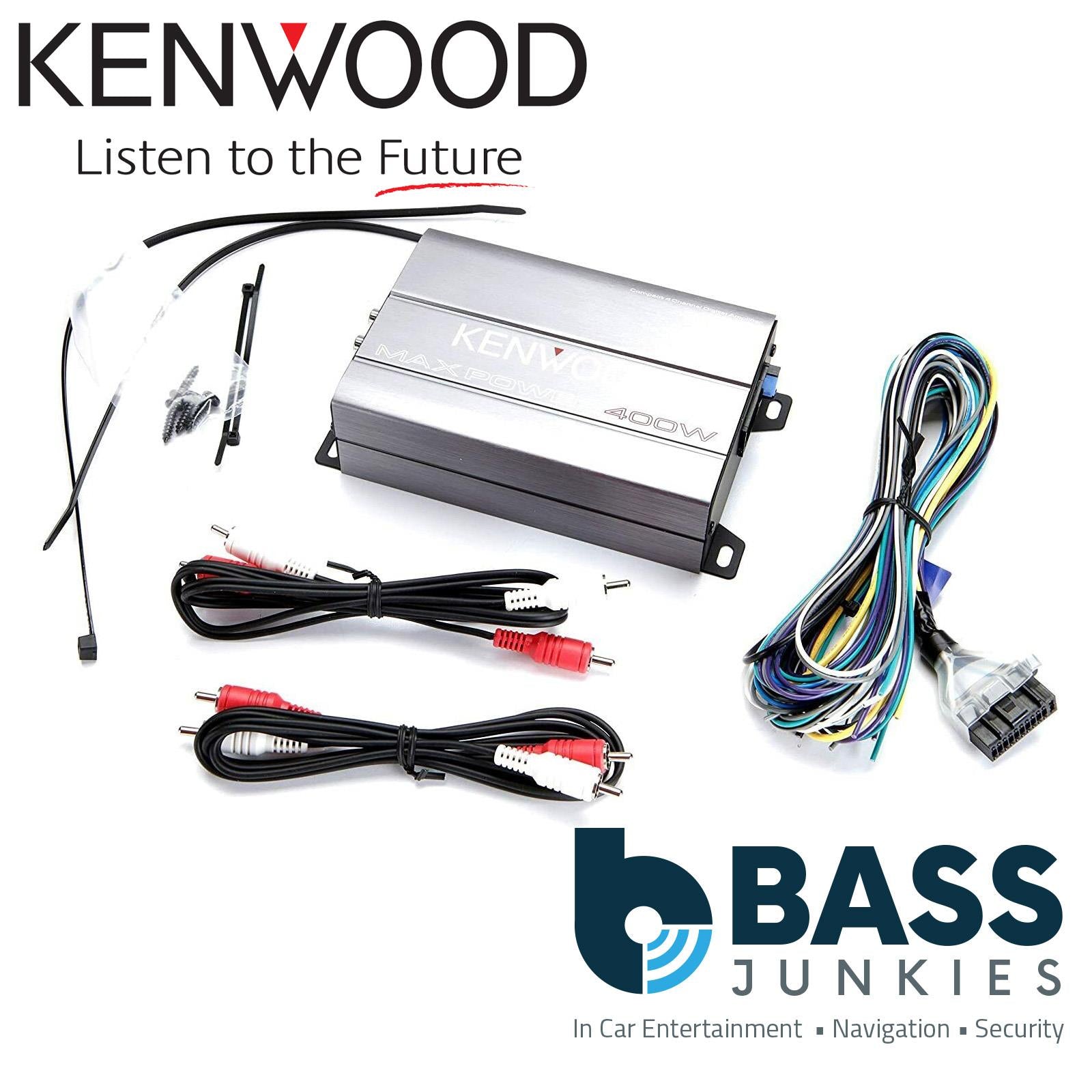 Kenwood KAC-M1814 - 400 Watts Compact 4CH Digital Bike Marine Car Amplifier