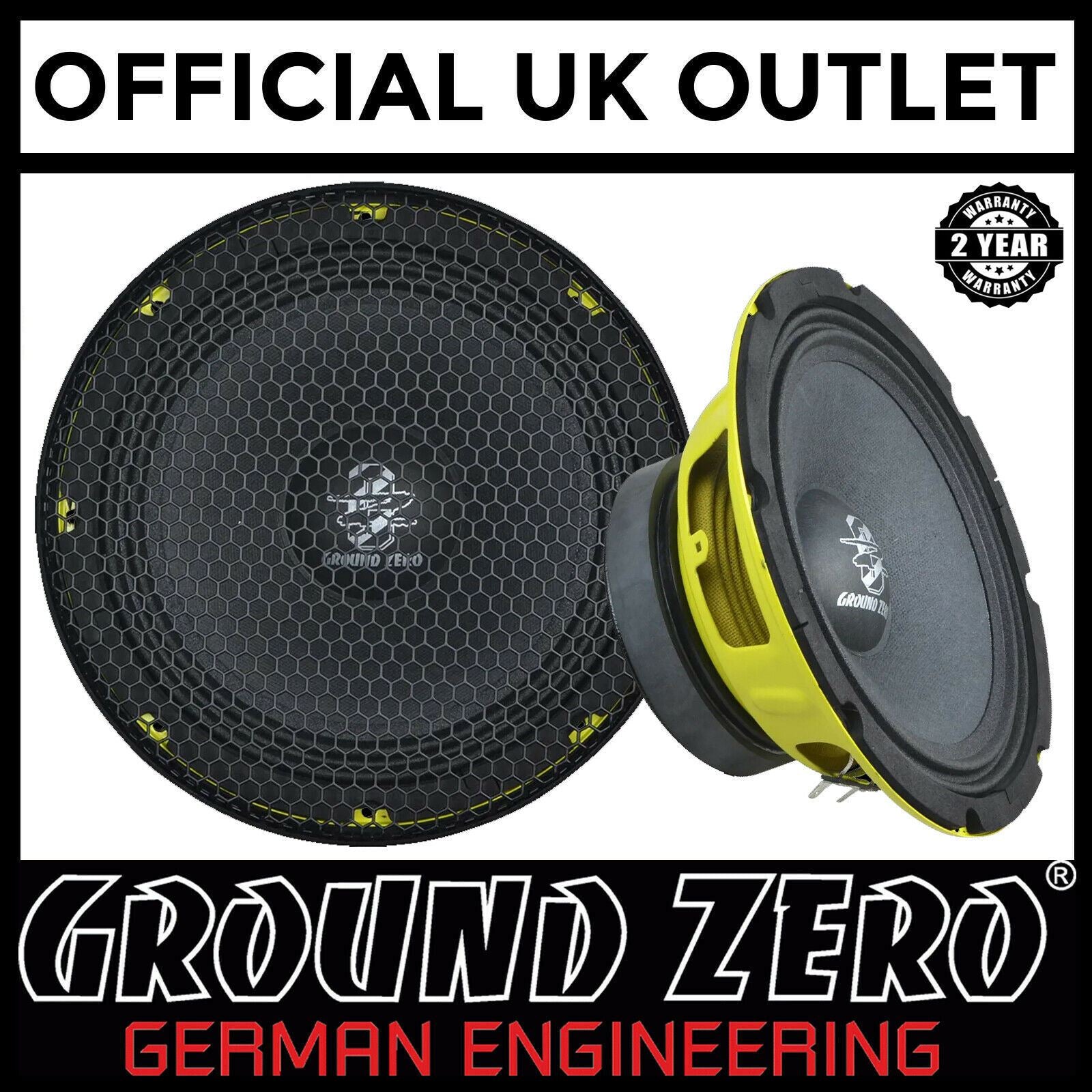 Ground Zero GZCK 200XSPL - 8" 150 Watts WRMS Kick / Midwoofer Car Van Speaker