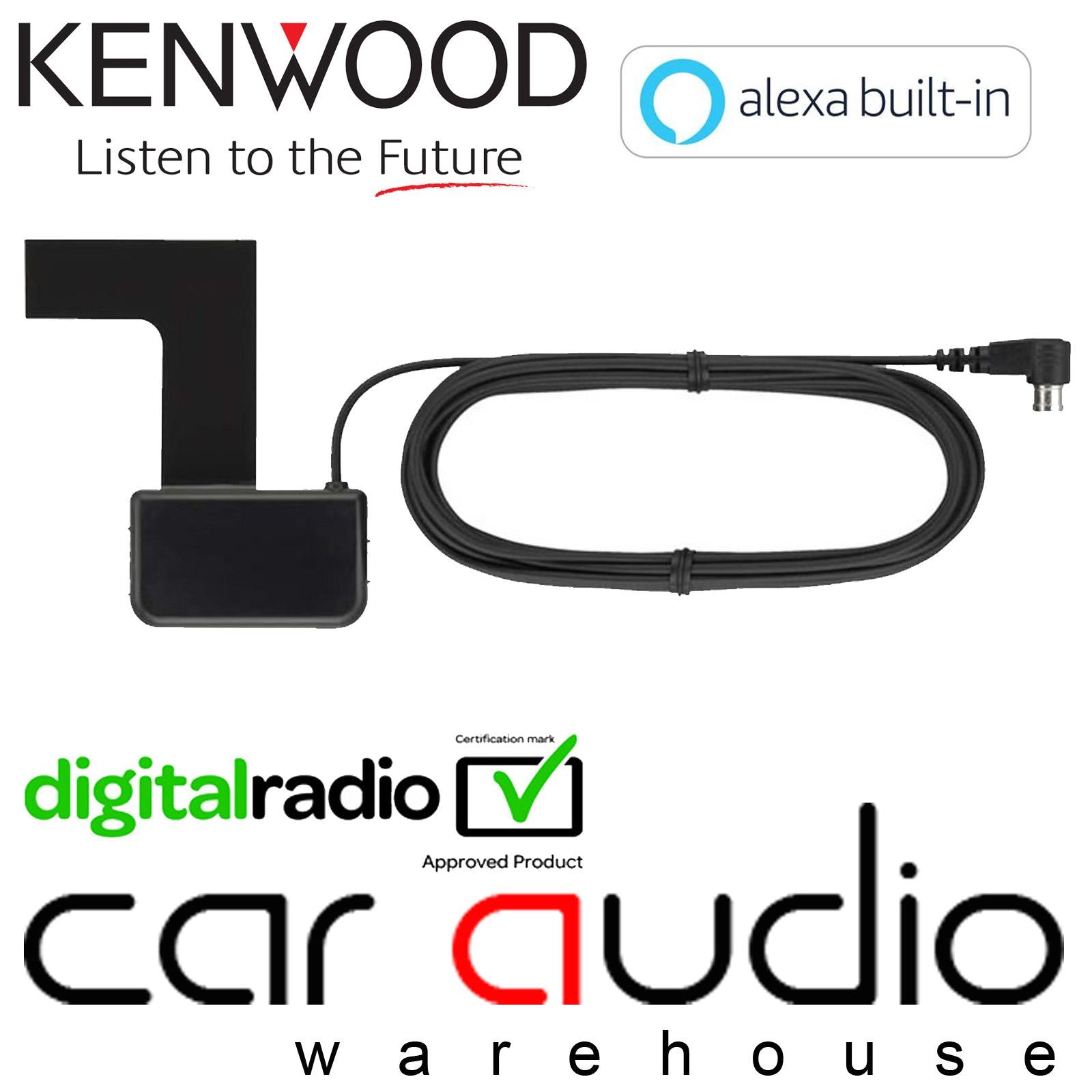 Kenwood DPX-7300DAB Double Din Bluetooth DAB USB iPhone Alexa Android Car Stereo