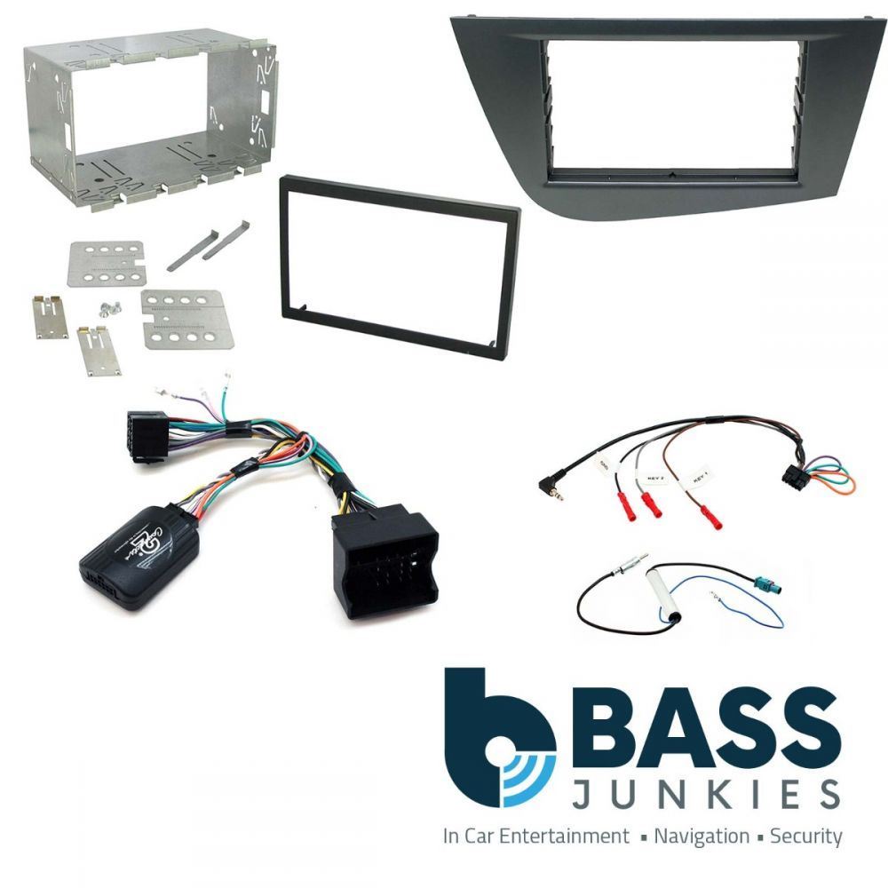 Connects2 CTKST06 - Seat Leon 2005-2012 Double Din Fascia & Steering Wheel Interface Installation Kit