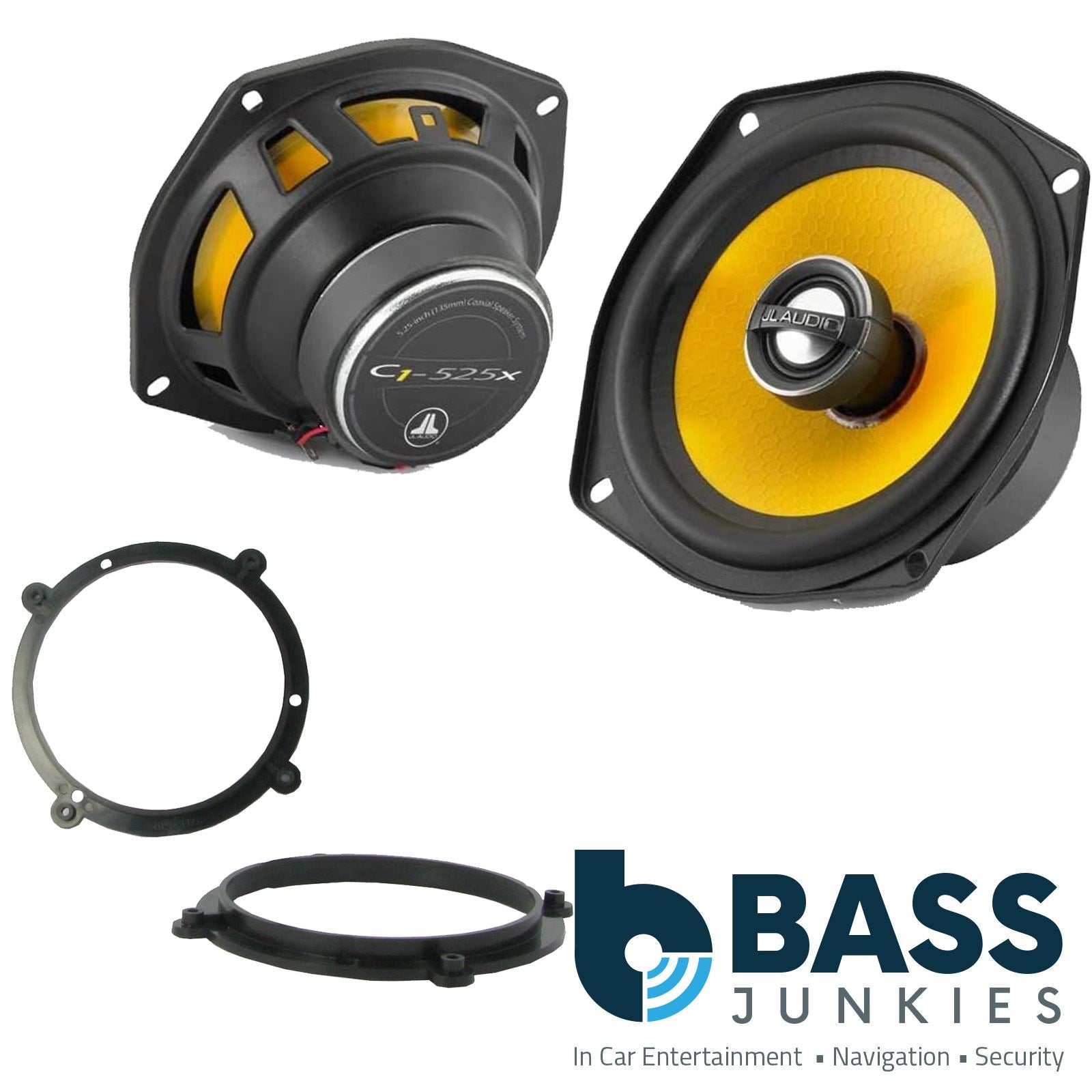 JL Audio C1-525X 2-Way 130mm/13cm/5.25" Coaxial Speakers (Per Pair 450 Watts) Fits Audi A3 1996-03
