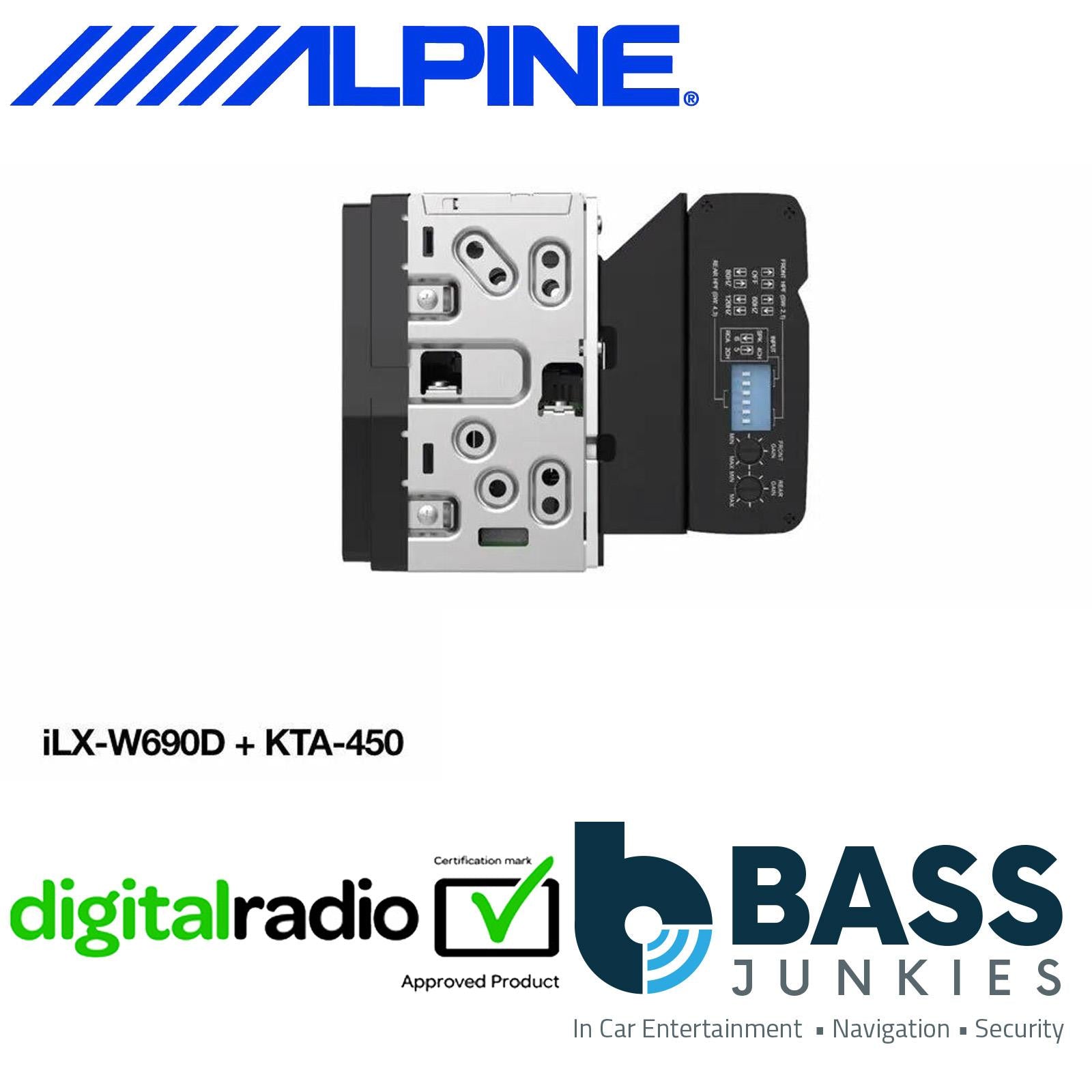 Alpine iLX-W690D 7" Bluetooth DAB+ CarPlay USB Android Car Stereo Screen Player