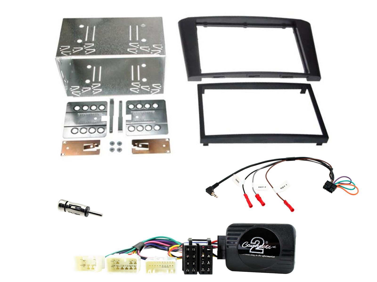 Connects2 CTKTY12 - Toyota Avensis T250 2003 - 2009 Double Din FaScia & Steering wheel Interface Installation Kit