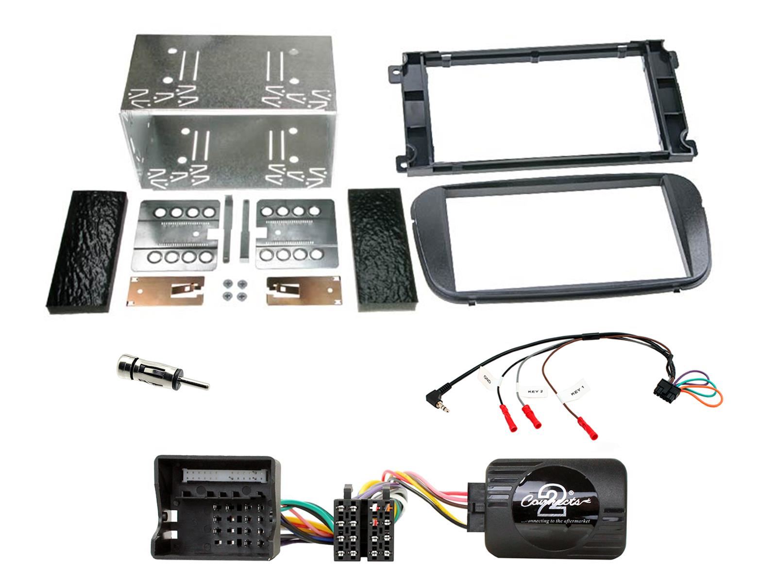 Grundig 6.8" Apple Android Double Din Stereo Fitting Kit + Steering Wheel Stalk Controls to fit Ford Focus 2007-11 | Ford Mondeo 2007-14