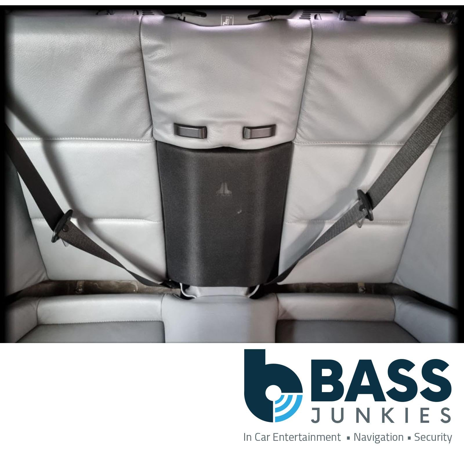 BMW E46 Convertible 98-06 Rear Seat 8" Car Subwoofer Custom Bass Box With Centre Arm Rest Grill
