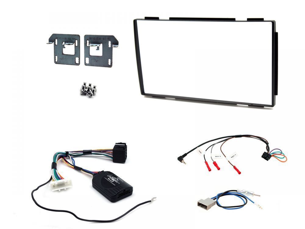 Connects2 CTKNS03 - Nissan Qashqai 2007 - 2013 Double Din Fascia & Steering Wheel Interface Installation Kit
