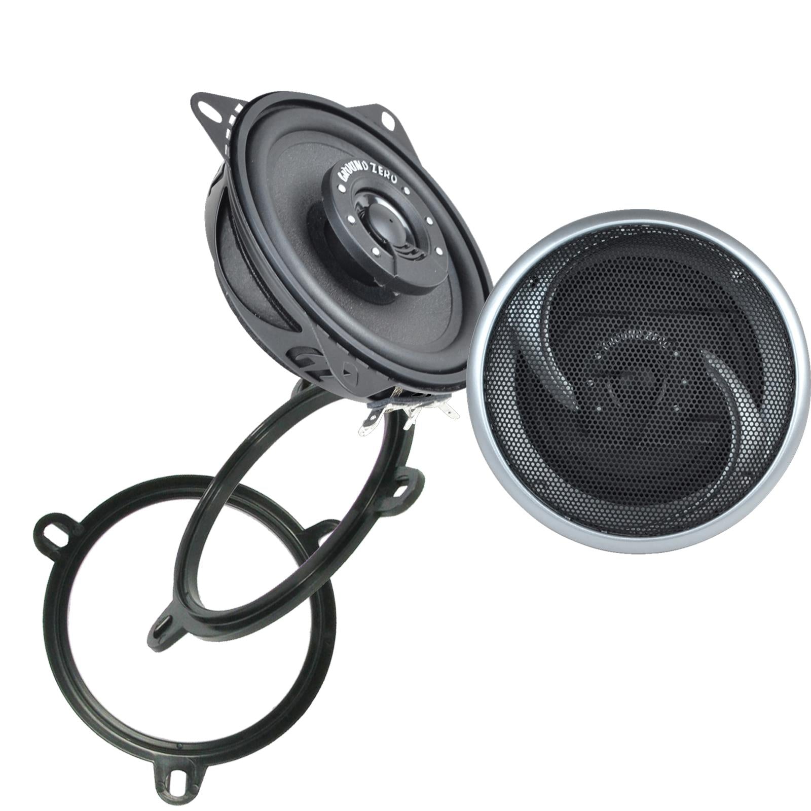 Ground Zero GZIF 4001FX 100mm/10cm/4" 2-Way Coaxial Car speakers (Per Pair Max 180|100 watts RMS) Fits Honda HR-V 2001-05