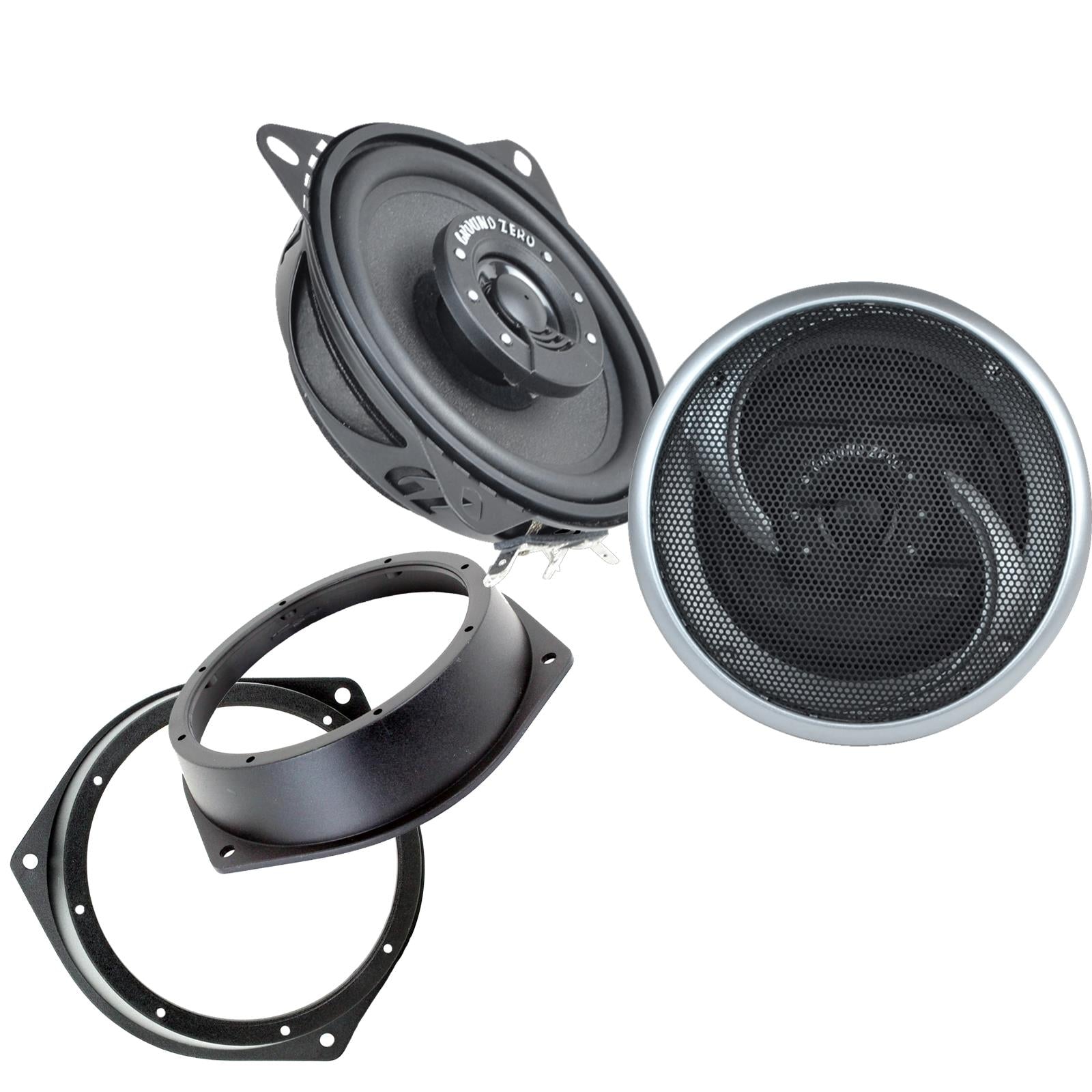 Ground Zero GZIF 4001FX 100mm/10cm/4" 2-Way Coaxial Car speakers (Per Pair Max 180|100 watts RMS) Fits Vauxhall Vectra 1995-02 | Astra 98-04 | Omega 94-03 | Zafira 99-05 | Vivaro 01-14