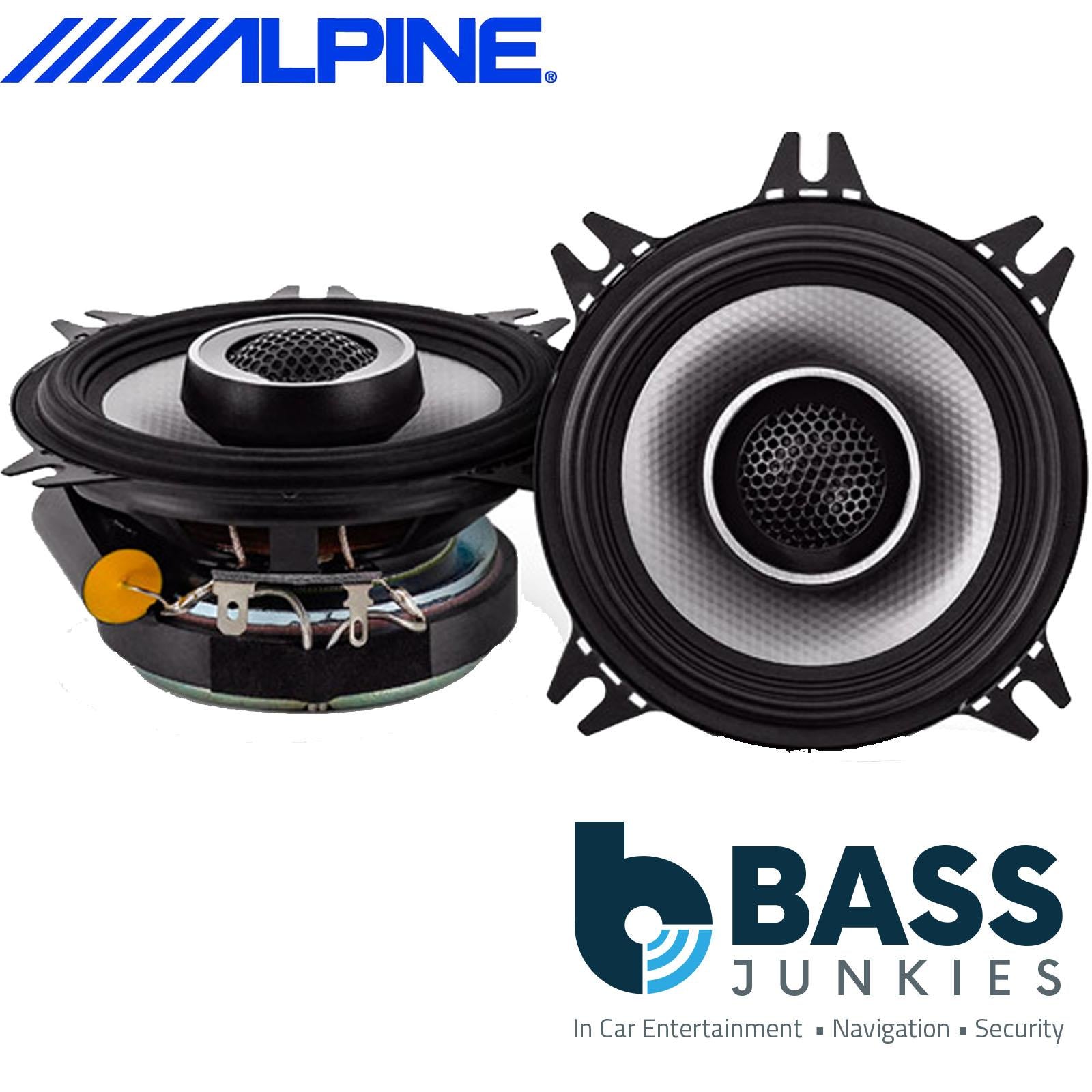 Alpine S-S40 S-Series 100mm/10cm/4" 2-Way Coaxial Car speakers (Per Pair Max 240|90 watts RMS) Fits Vauxhall Astra 2005-10 | Corsa 06-14