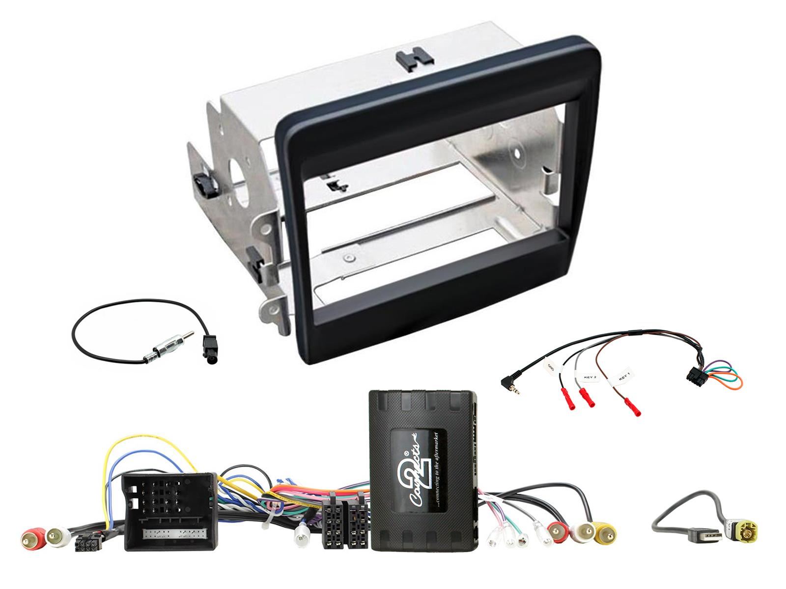 Grundig 6.8" Apple Android Double Din Stereo Fitting Kit + Steering Wheel Stalk Controls to fit Porsche 911 2011-16