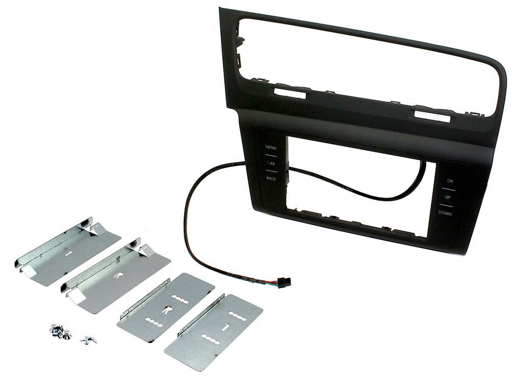 Grundig 6.8" Apple Android Double Din Stereo Fitting Kit + Steering Wheel Stalk Controls to fit VW Golf 2012-18