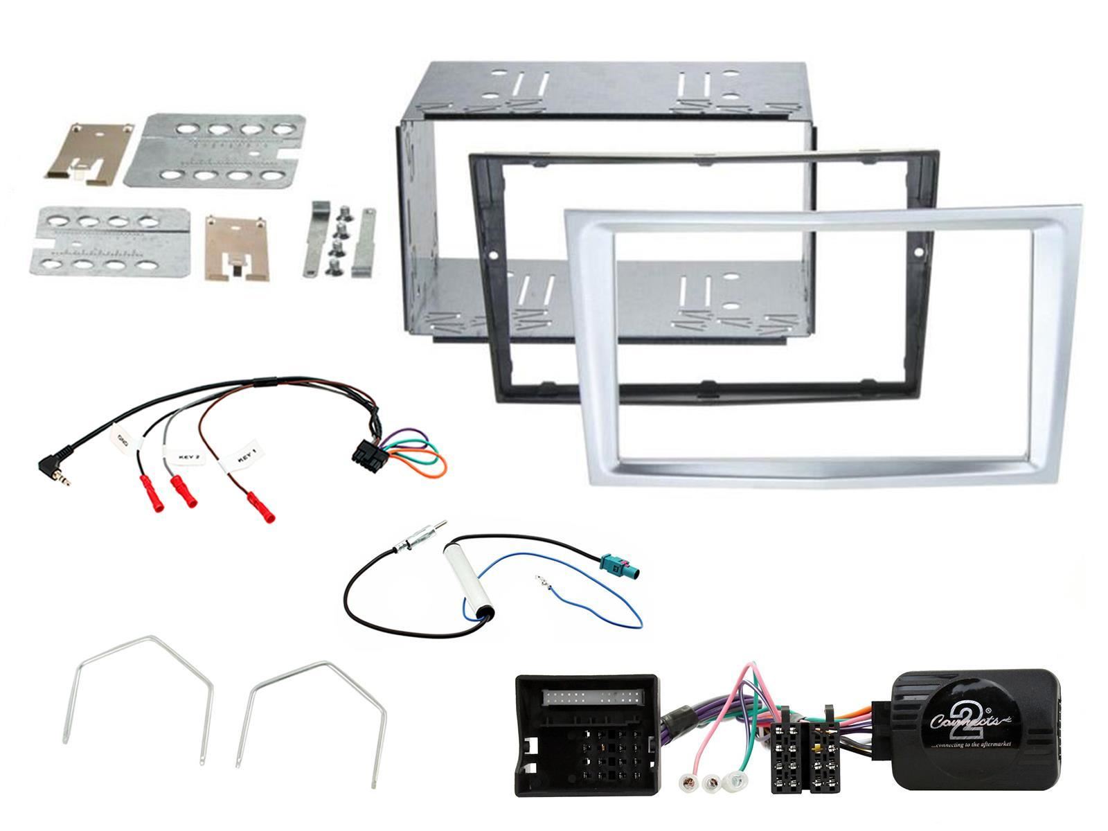 Connects2 CTKVX10 - Vauxhall Double Din Fascia & Steering Wheel Interface Installation Kit