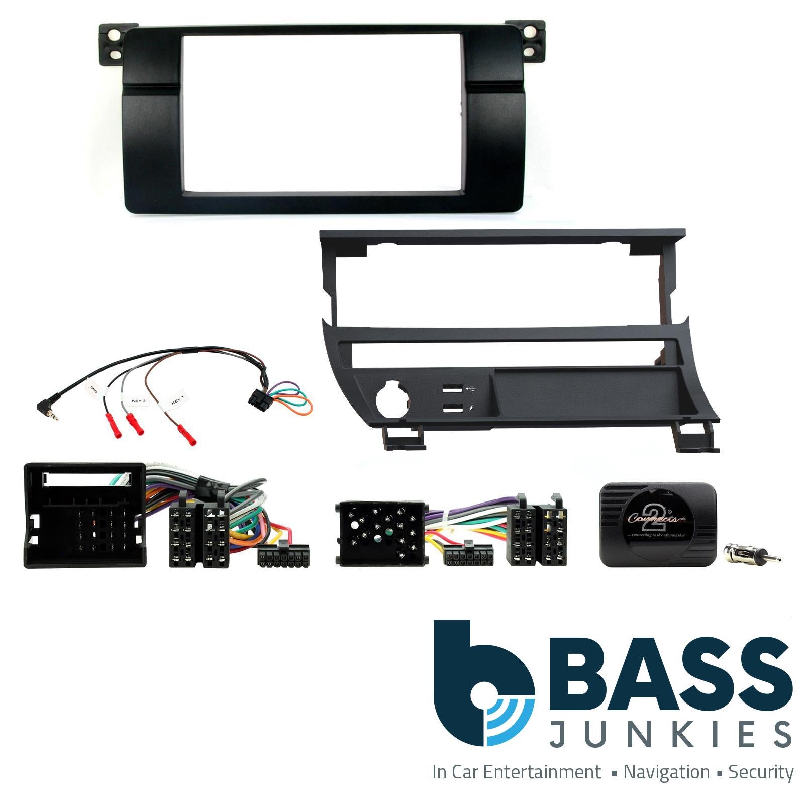 Connects2 CTKBM36L BMW 3 Series 1998-2005 Car Stereo Double Din Fascia Fitting Kit