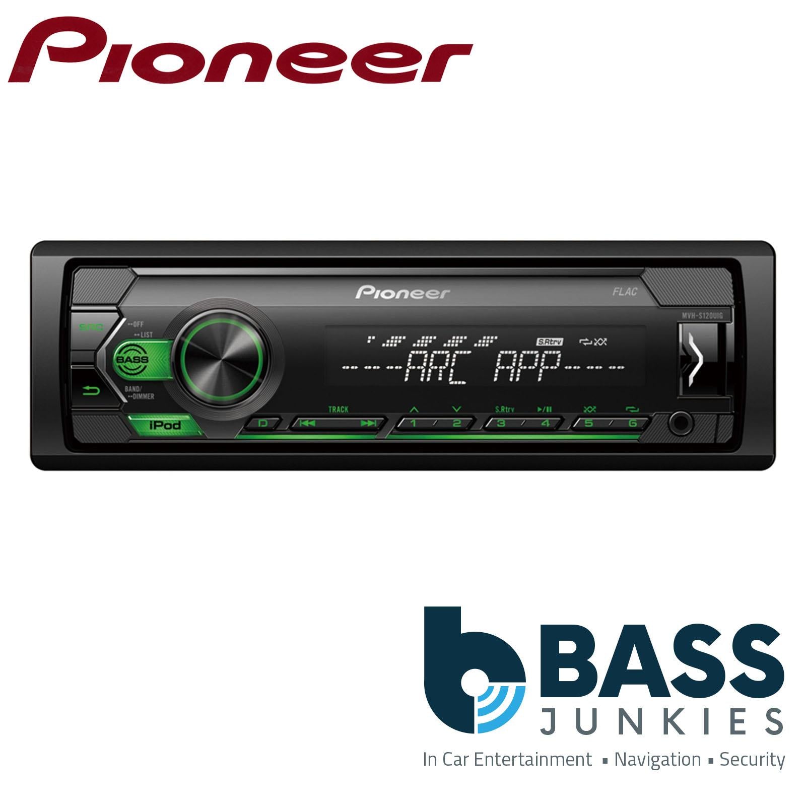 Pioneer MVH-S120UIG MP3 Mechless USB Apple Android Green illumination Car Stereo