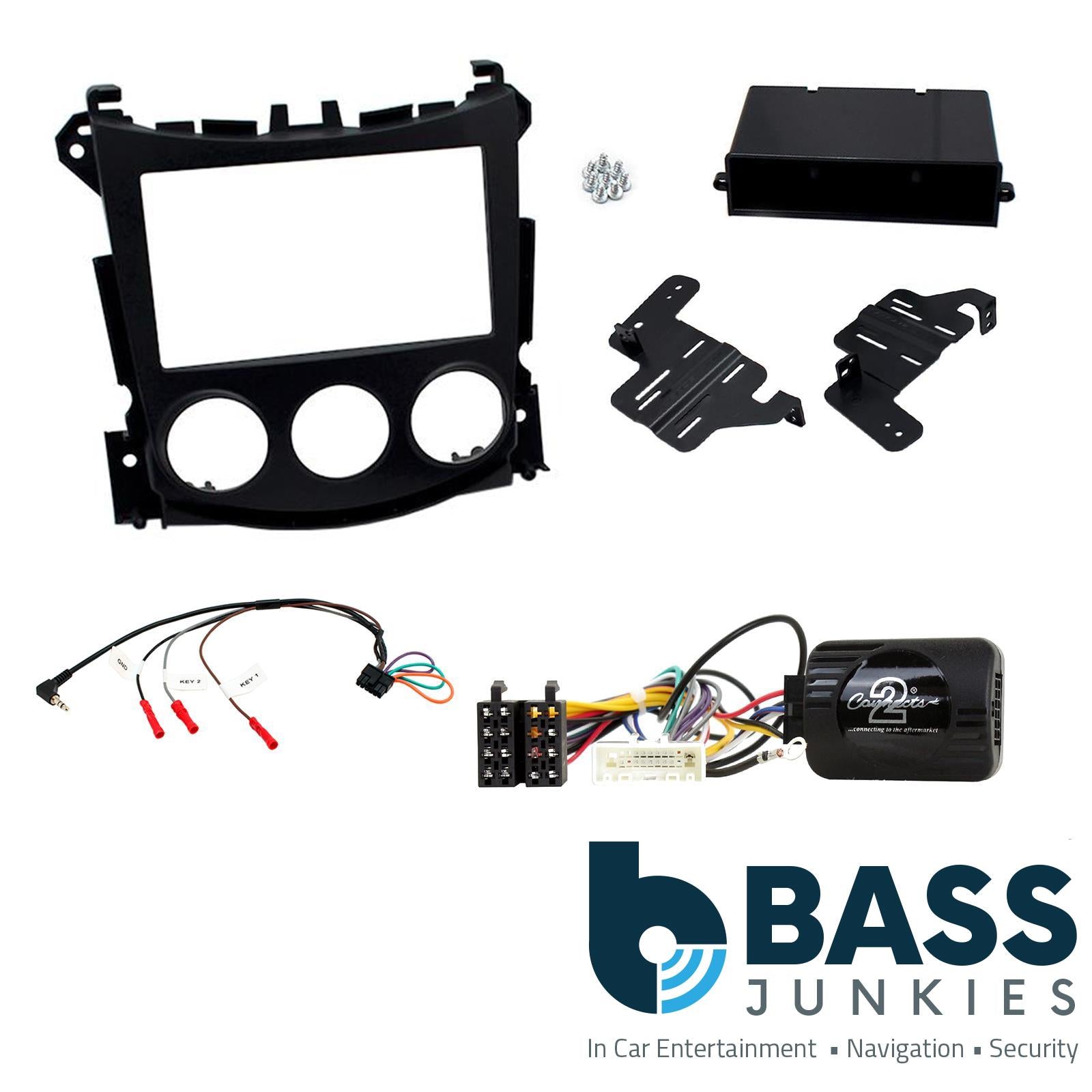 Connects2 CTKNS07 - Nissan 370Z 2009 Onwards Double Din Fascia & Steering Wheel Interface Installation Kit