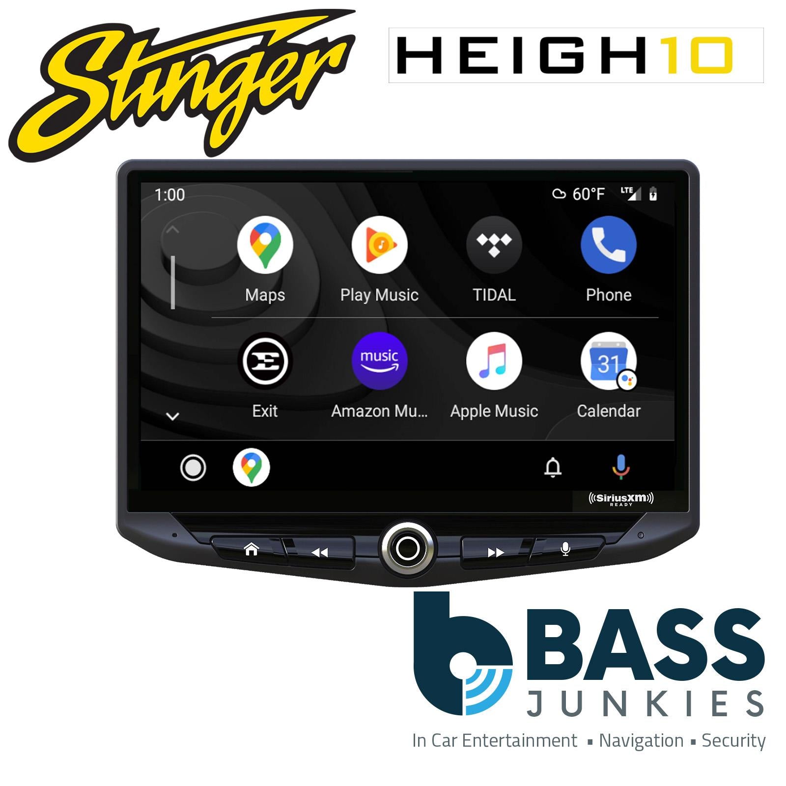 Stinger HEIGH10 10" Floating Touchscreen Bluetooth DAB CarPlay Android Car Stereo