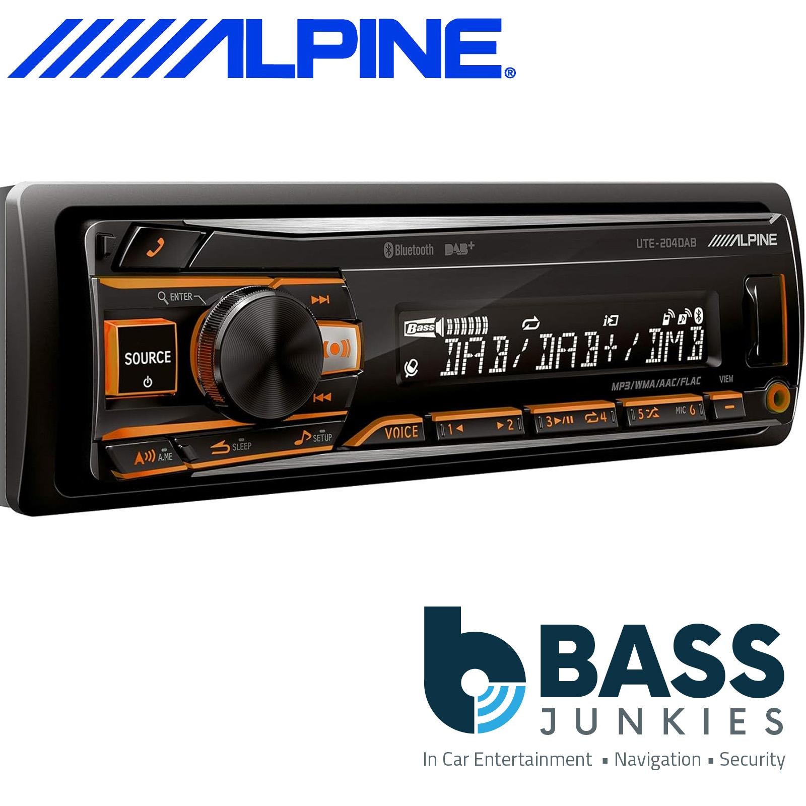 Alpine UTE-204DAB DAB+ USB iPhone Bluetooth Android Car Stereo Radio Player