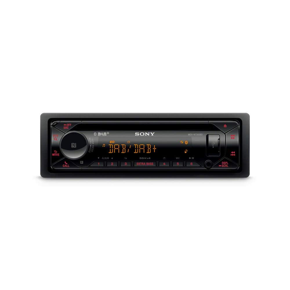 Sony MEX-N7300BD Multi Colour Display Car Stereo (DAB | Radio | CD | MP3 | Bluetooth | USB | Aux-In) Allows iPhone and iPod control through USB. Amplified 4x 55watts. Plays MP3, WMA, FLAC and AAC