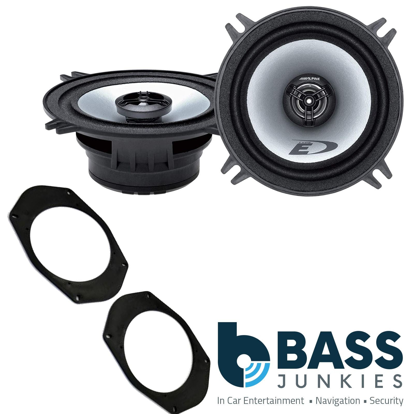 Alpine SXE-1325S 2-Way 130mm/13cm/5.25" Coaxial Speakers (Per Pair 400 Watts) Fits Jeep Wrangler 1997-06