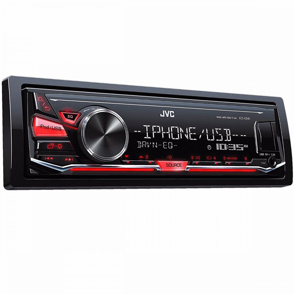 JVC KD-X241 - Mechless Deckless USB AUX iPod iPhone Android Car Stereo Radio Player
