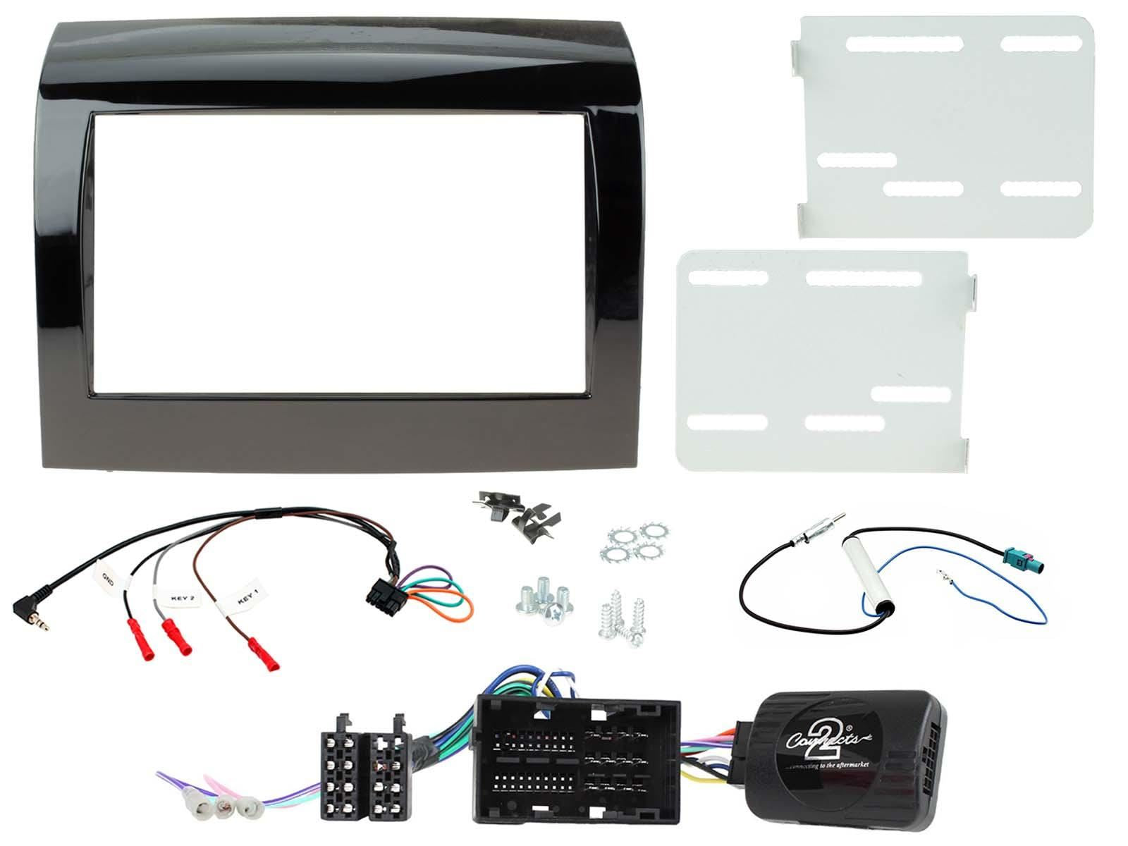 Connects2 CTKFT14 Fiat Ducato 2015 On Car Stereo D/Din Fascia Steering Wheel Interface Kit