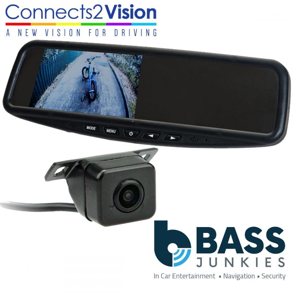 Connects2 CAM-16 Car Van Rear View Colour Reversing Camera & 4.3" Mirror Mount Screen